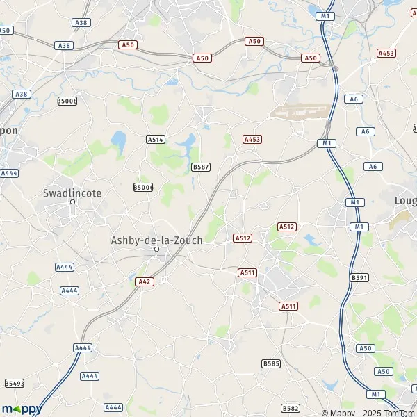 Map North West Leicestershire map of North West Leicestershire (LE65 1